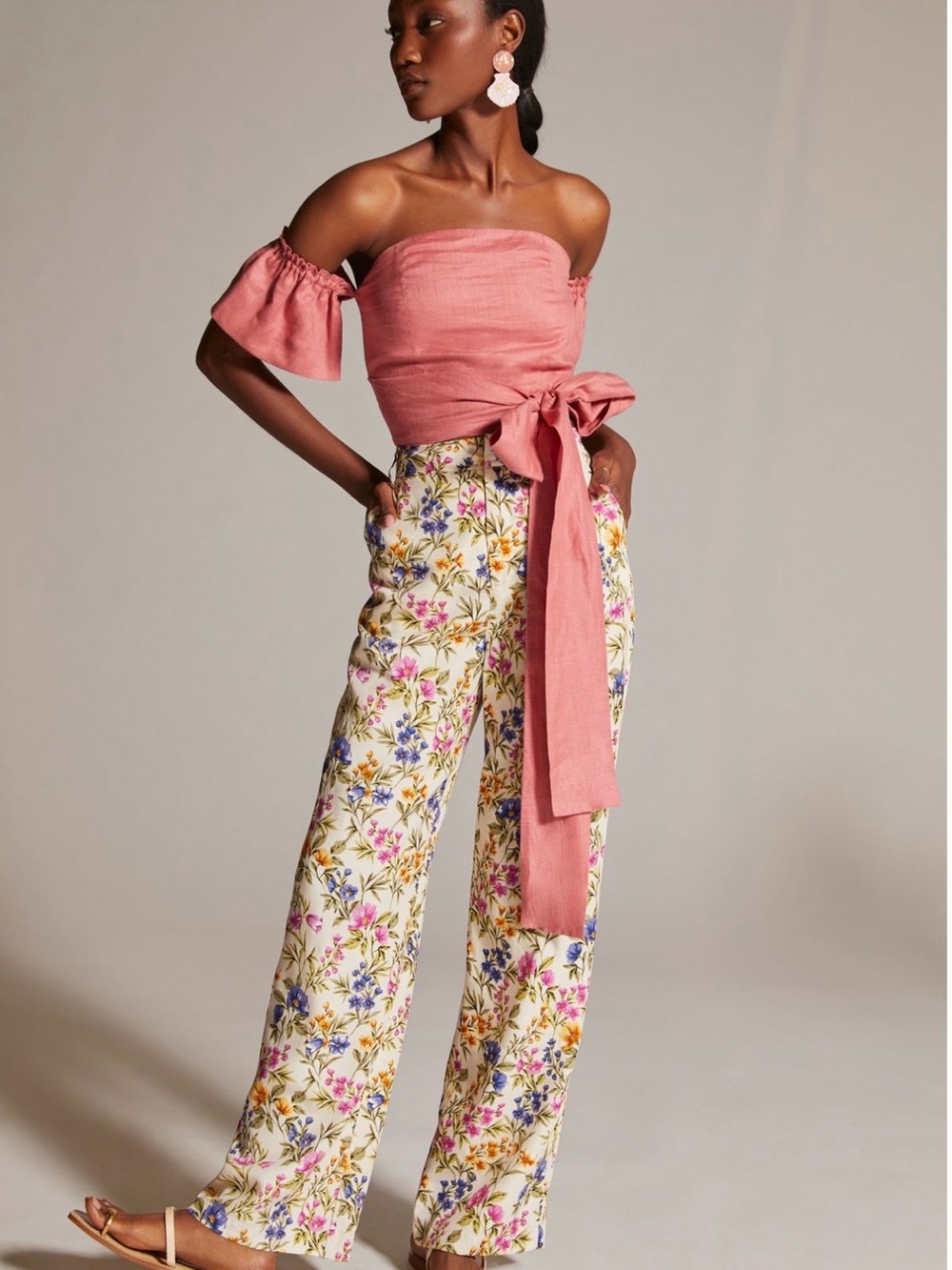 En Saison Floral Straight-Leg Pants